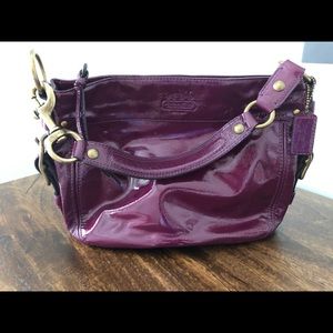 Coach Plum Patent Leather Medium Size Bag